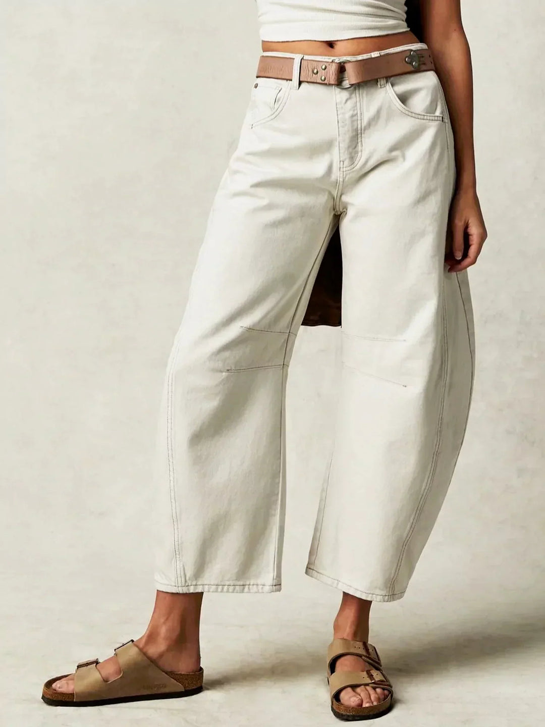 Women's Leopard Print Summer Jeans | Wide
