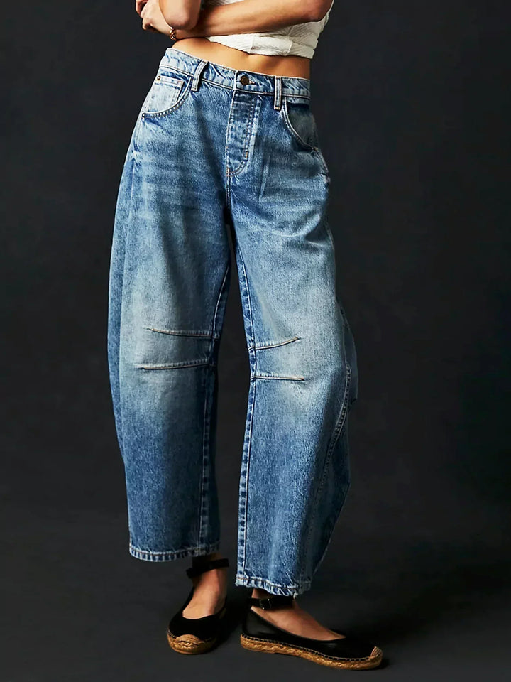 Women's Leopard Print Summer Jeans | Wide