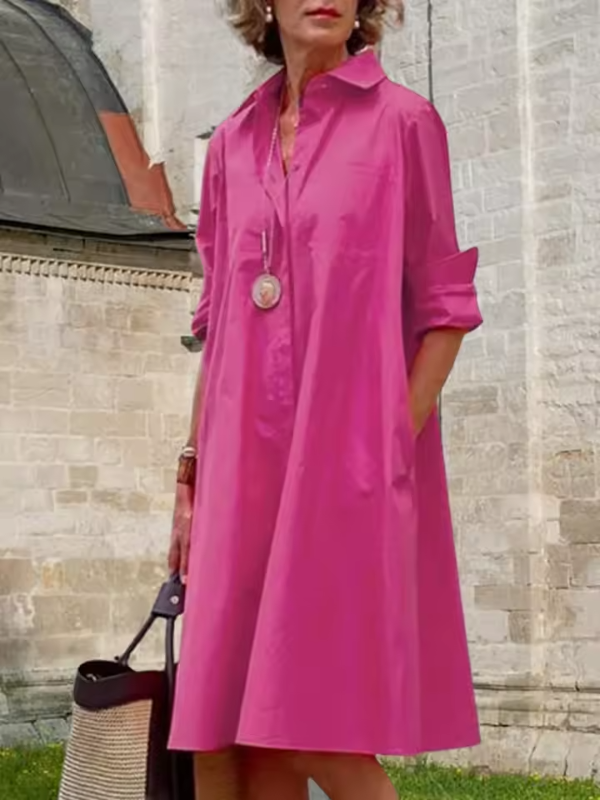 Women's Casual Shirt Dress | Midi