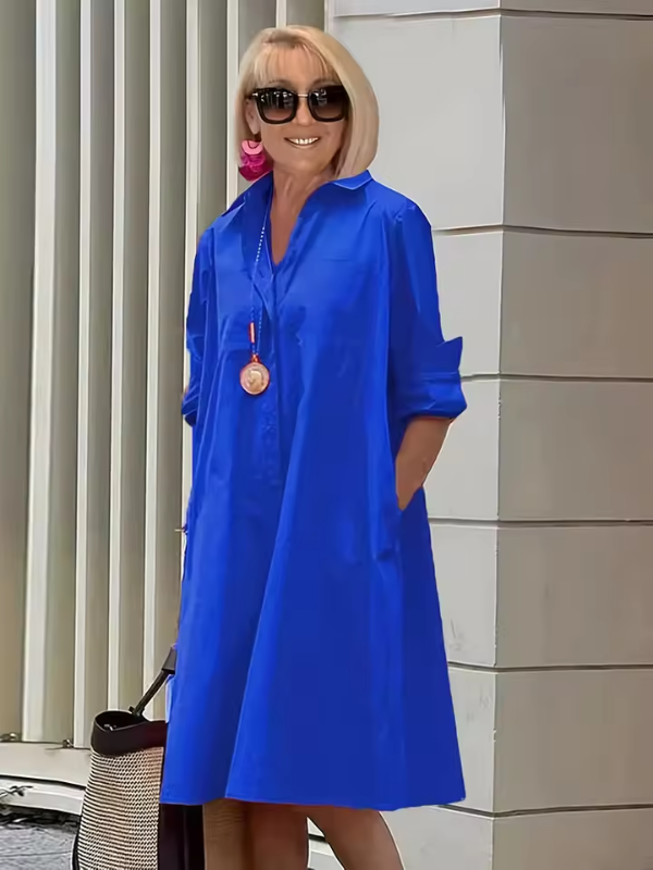 Women's Casual Shirt Dress | Midi