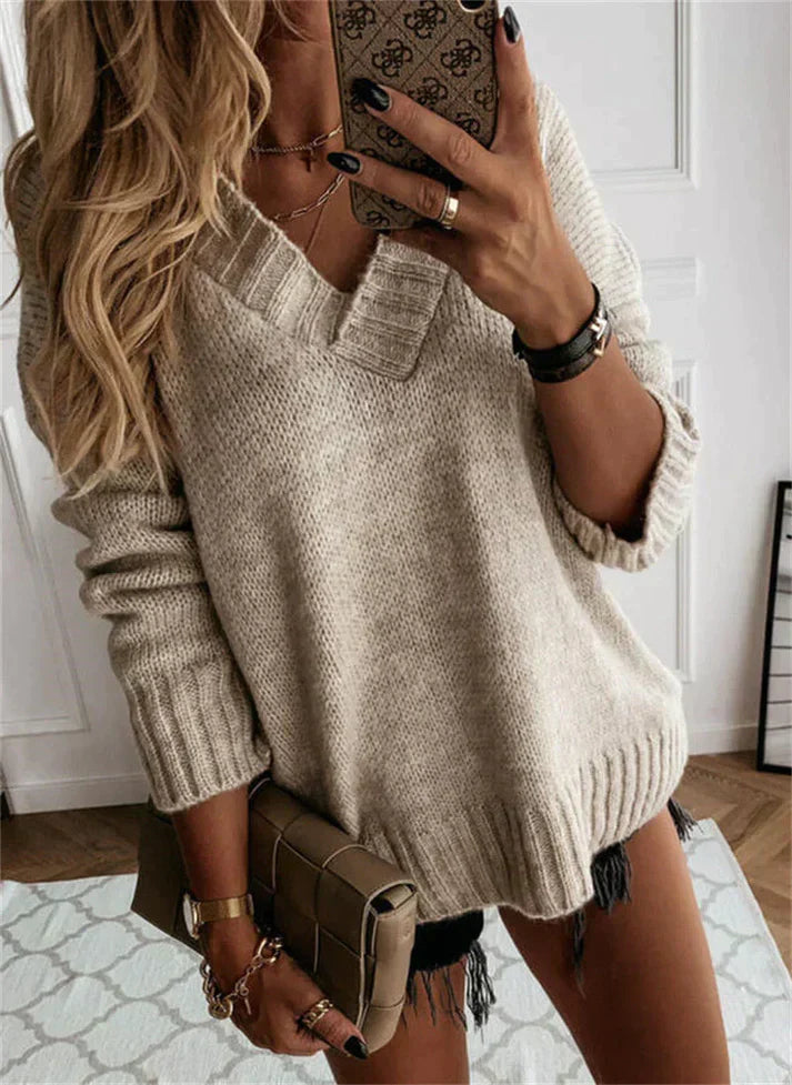 Women's V-neck Sweater Soft