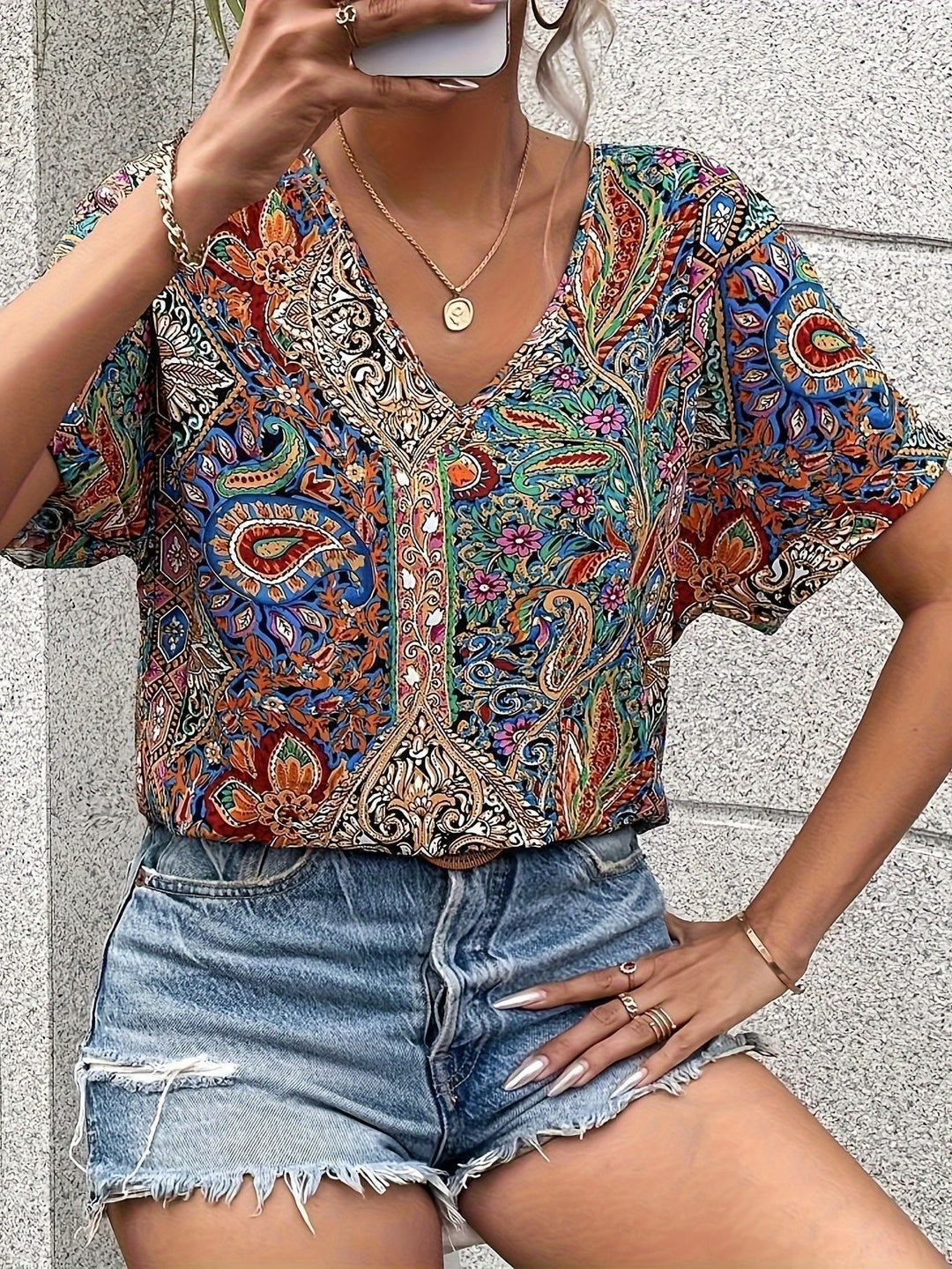 Women's Summer Floral Blouse
