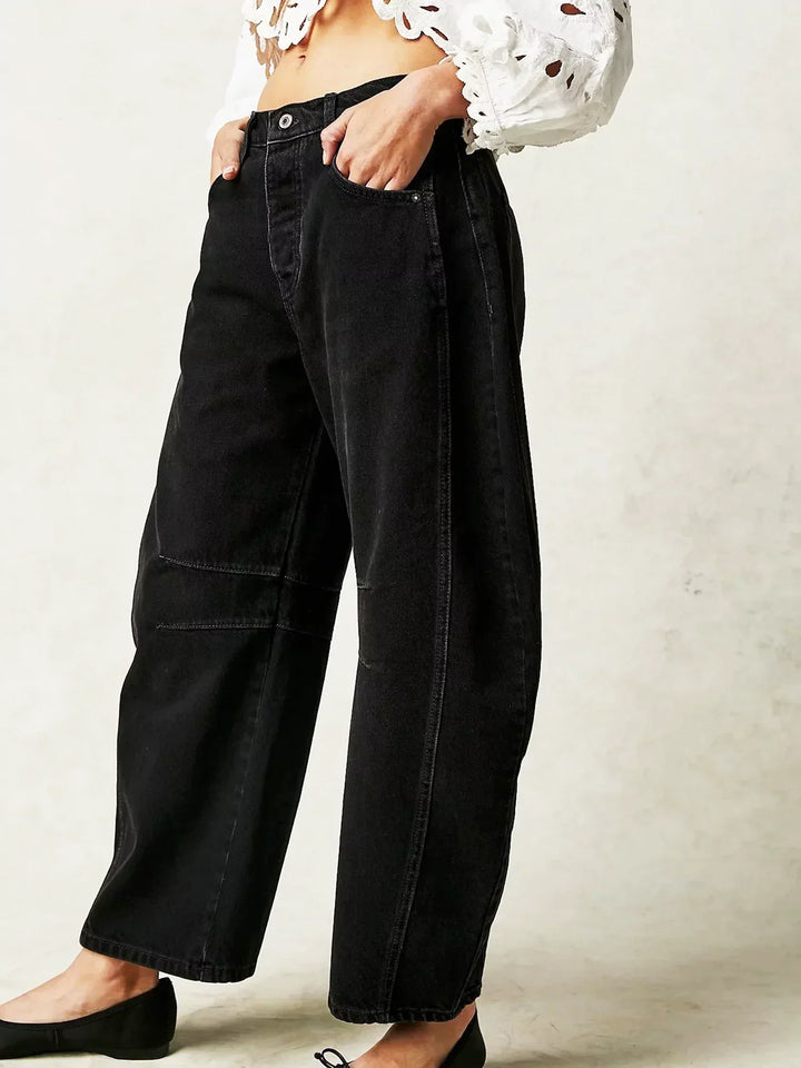 Women's Leopard Print Summer Jeans | Wide